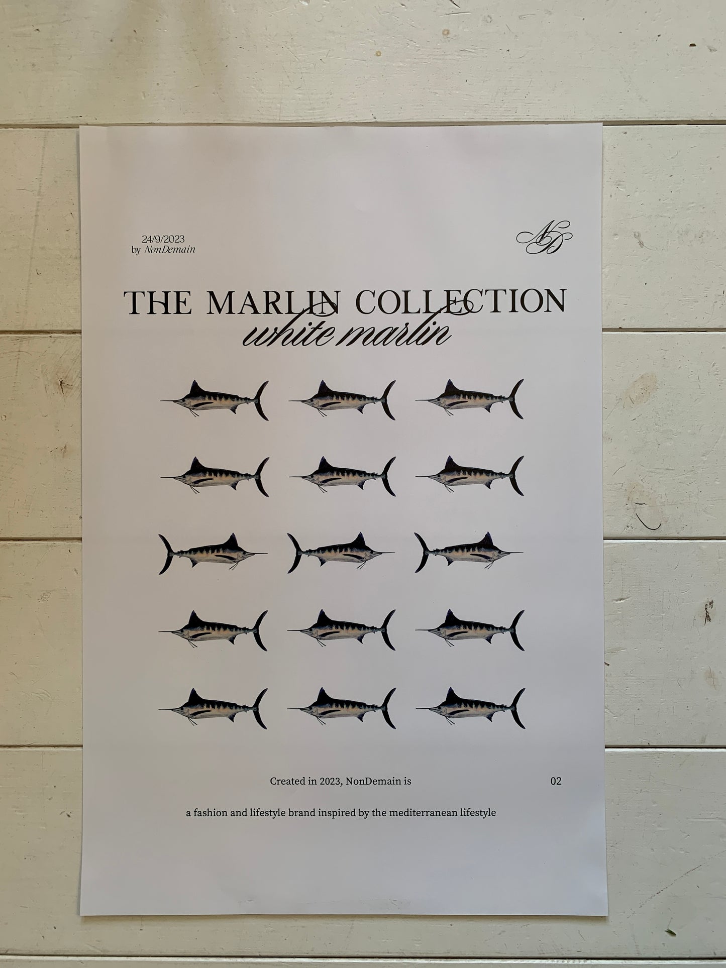 White Marlin poster (framed)
