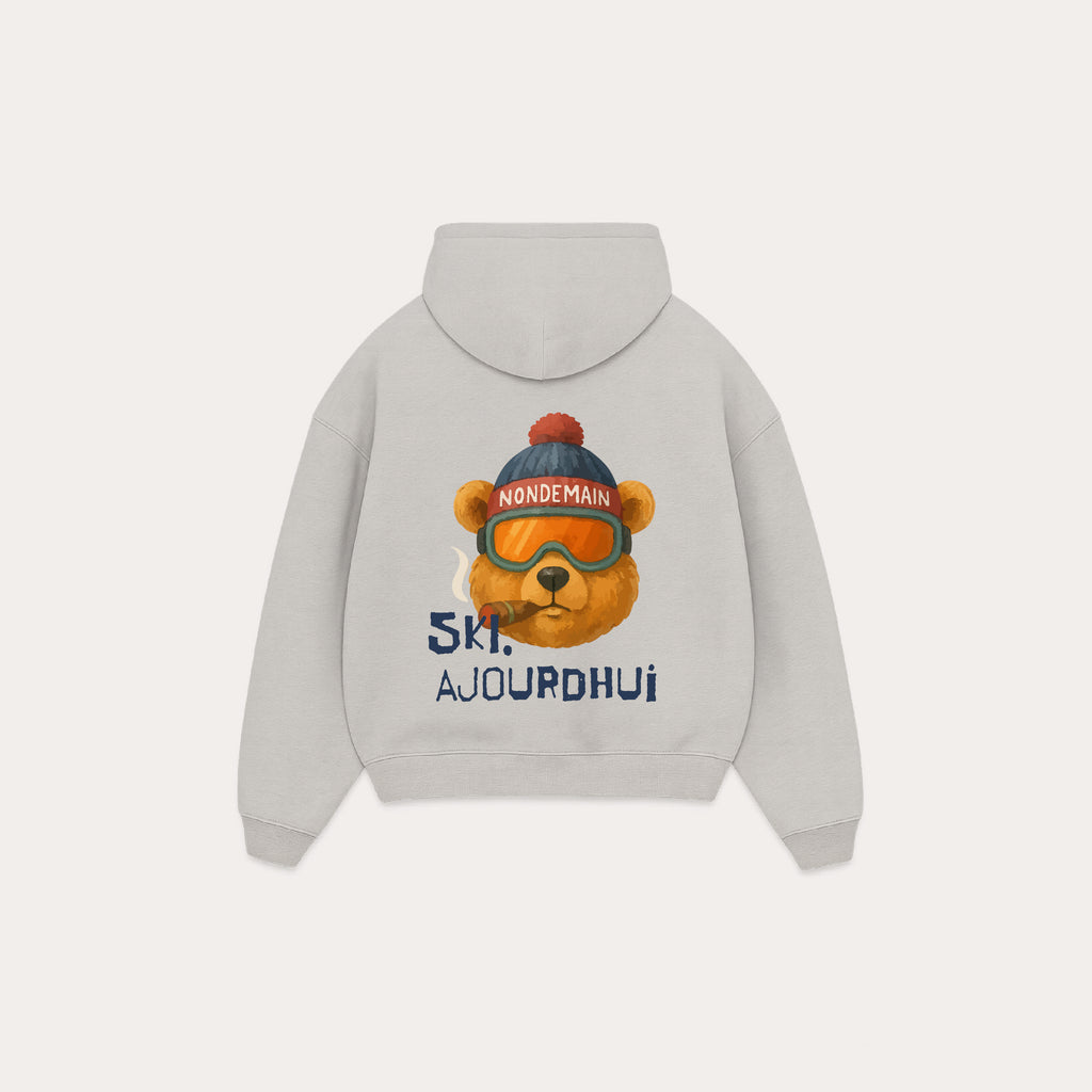 Bear on ski's Hoodie