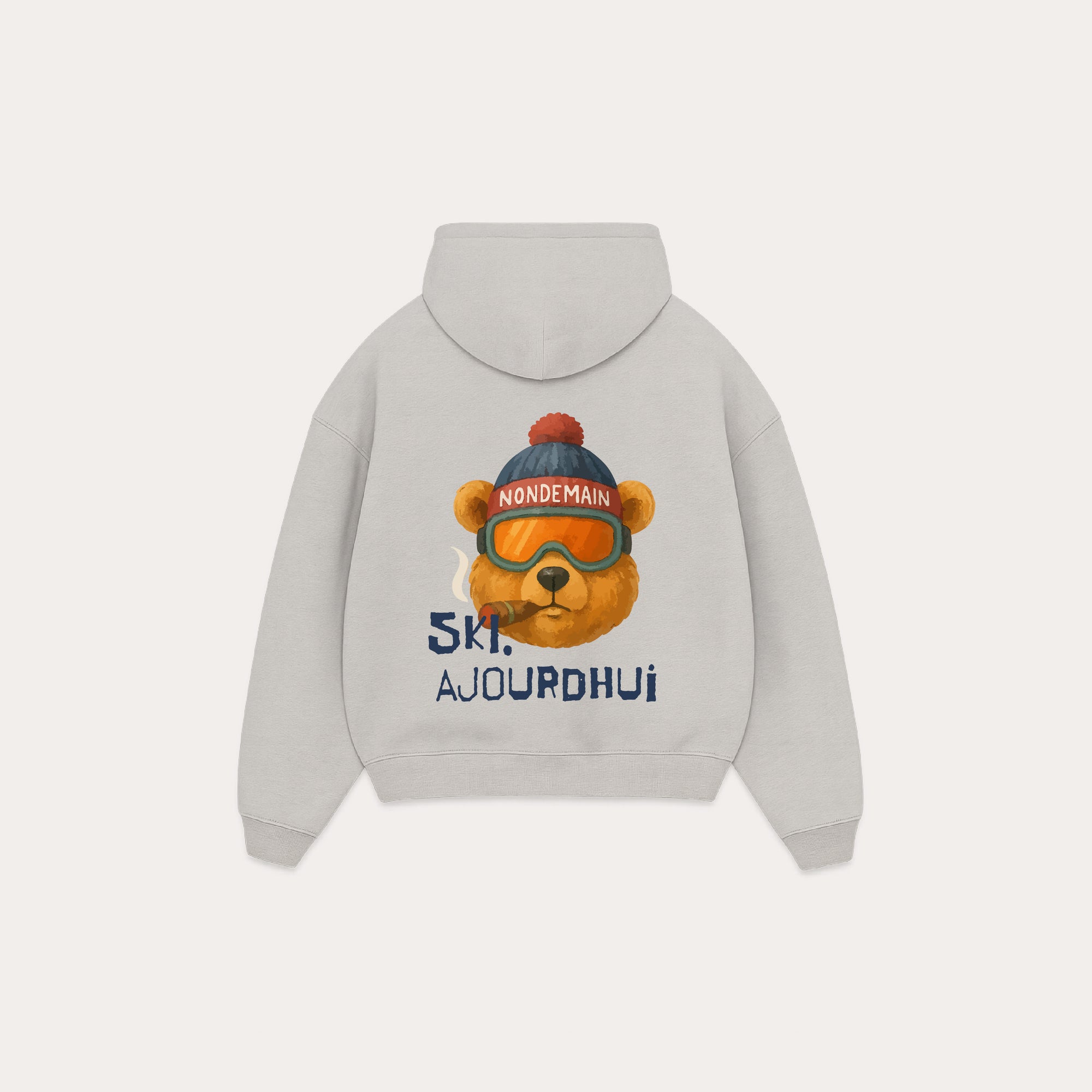 Bear on ski's Hoodie