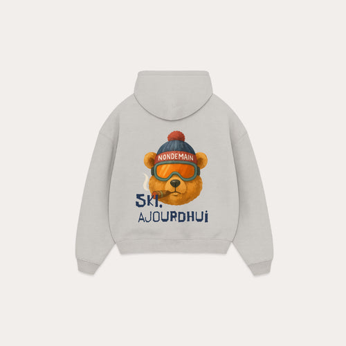 Bear on ski's Hoodie