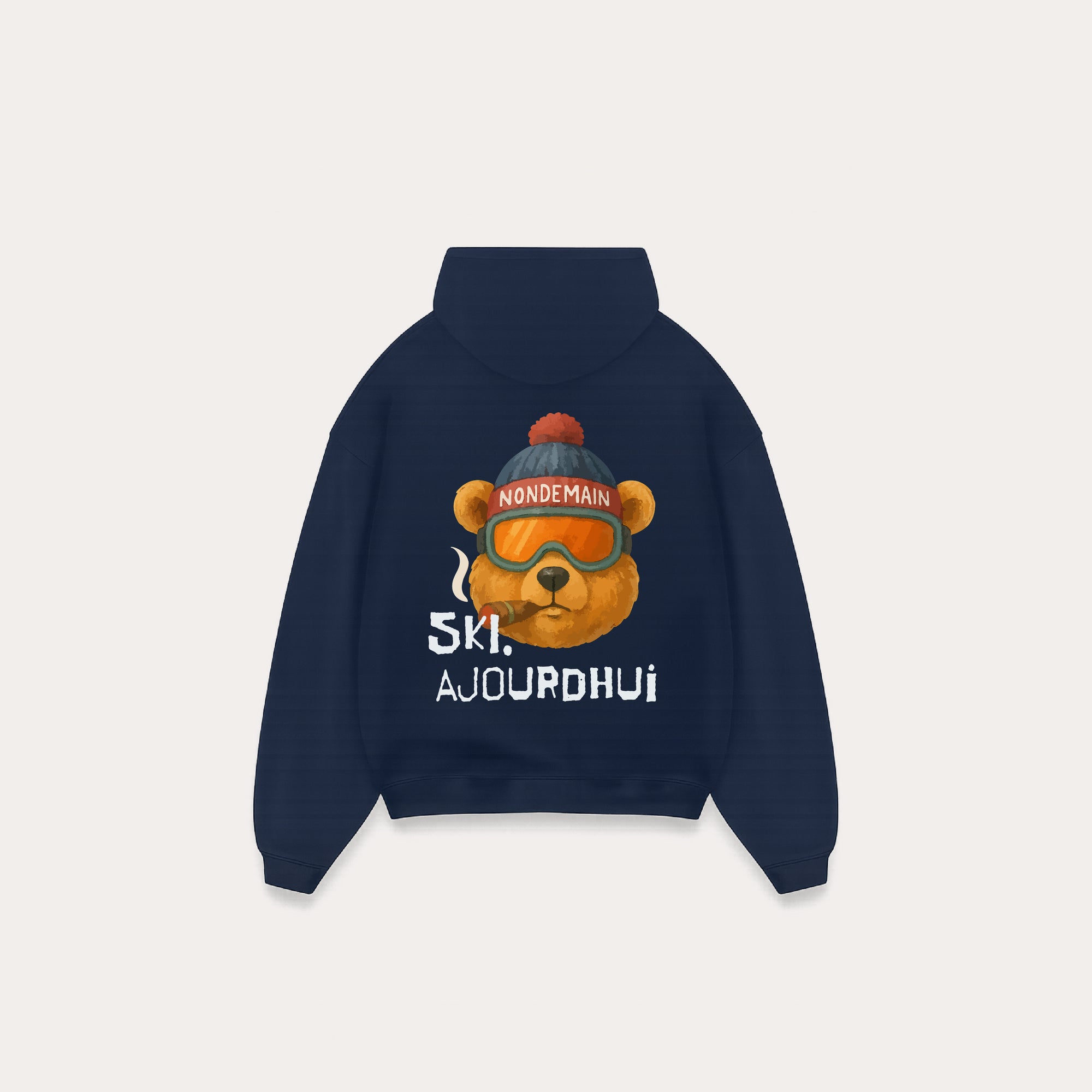 Bear on ski's Hoodie
